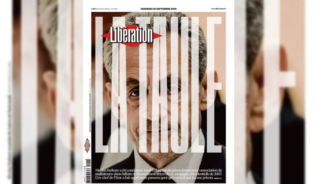 «Ο Σαρκοζί πίσω από τα σίδερα» - Το εξώφυλλο της Liberation για την ιστορική καταδίκη