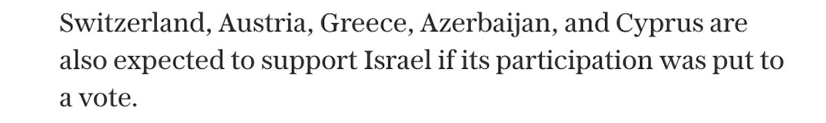 Eurovision 2026 Ισραήλ Ελλάδα Κύπρος