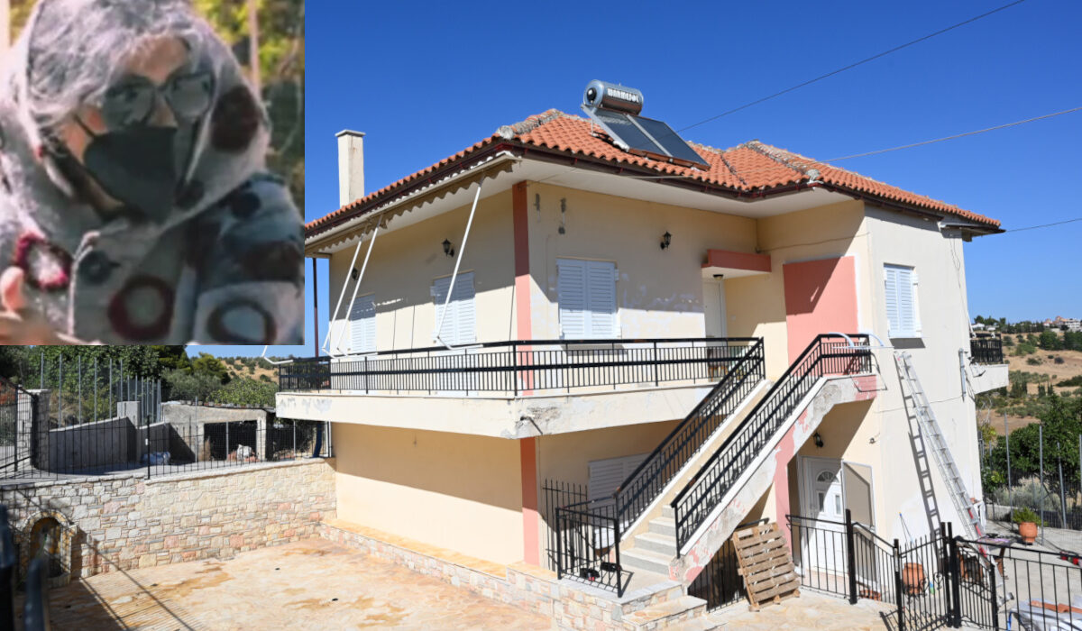 Το σπίτι της 62χρονης στο Κλειδί Βοιωτίας, όπου έθαψε τη μητέρα της σε έναν λάκκο