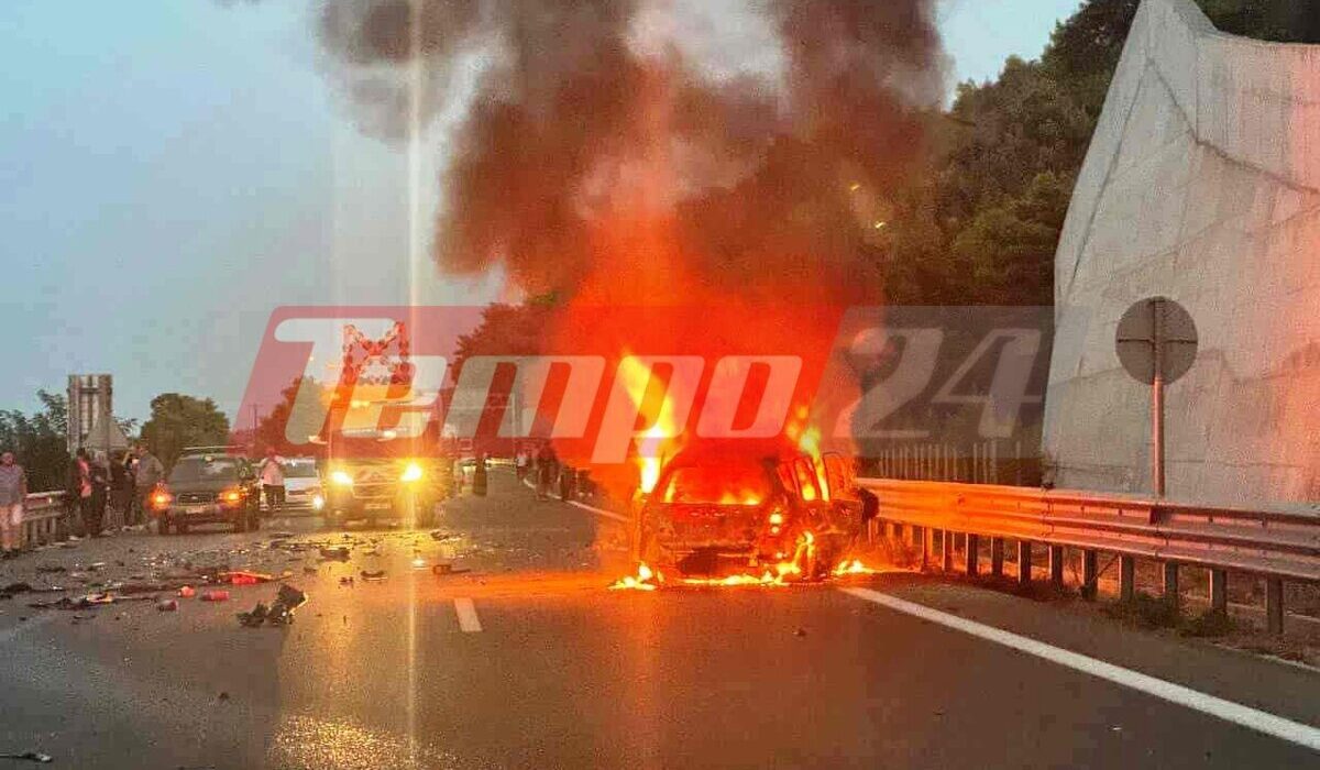 Ανατριχιαστικό τροχαίο στην Ολυμπία Oδό – Απανθρακώθηκε οδηγός (Βίντεο)