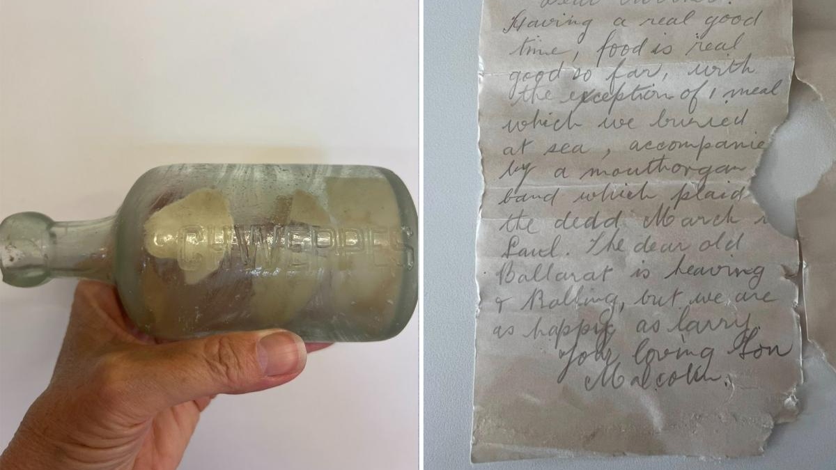 Αυστραλία: Βρέθηκε μπουκάλι με μηνύματα στρατιωτών του Α' Παγκοσμίου Πολέμου 100 χρόνια μετά
