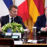 Σύσκεψη για την Ουκρανία - Ντόναλντ Τραμπ με τον Εμανουέλ Μακρόν