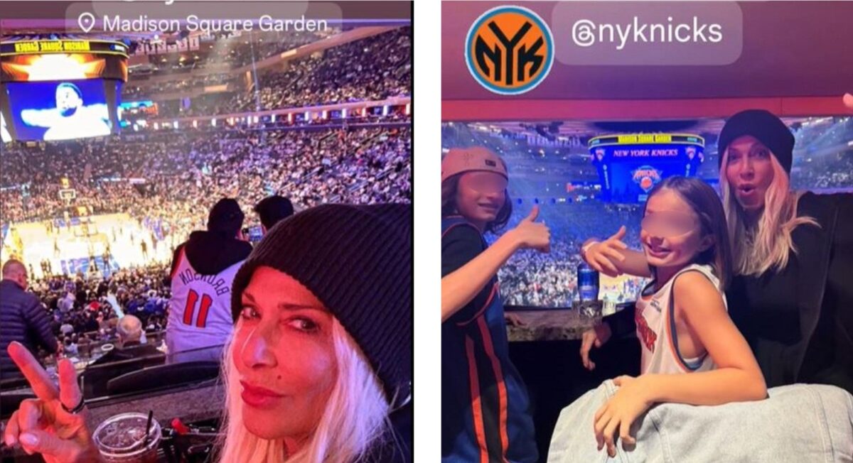 Άννα Βίσση: Παρακολούθησε αγώνα του NBA στη Νέα Υόρκη με τα εγγόνια της (φωτογραφίες)
