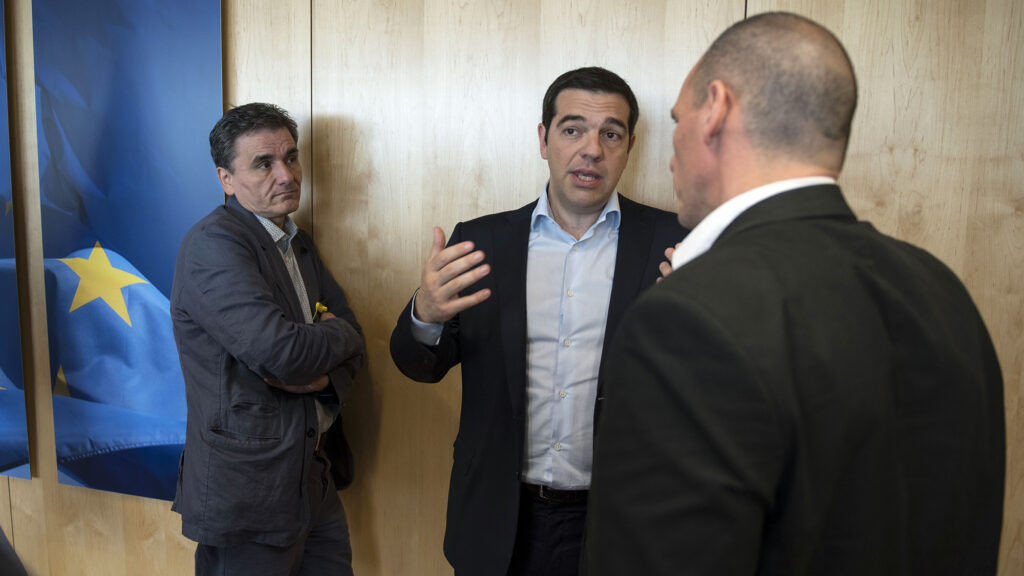 Αλέξης Τσίπρας Γιάνης Βαρουφάκης Ευκλείδης Τσακαλώτος