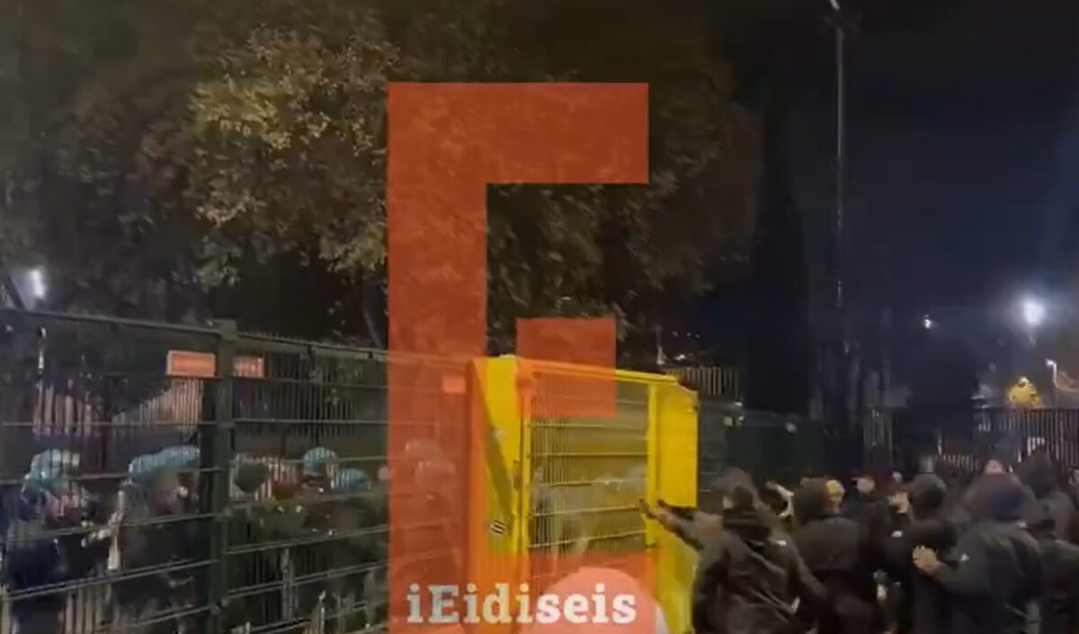 Ένταση στη Φλωρεντία μεταξύ οπαδών της ΑΕΚ και της αστυνομίας (Βίντεο)