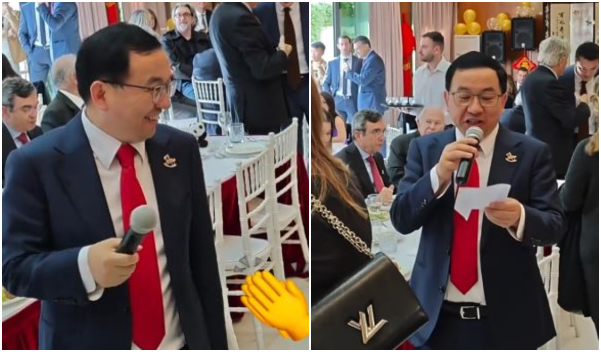 Έδωσε… ρεσιτάλ ο κινέζος πρέσβης στην Αθήνα - Τραγούδησε «Ας κρατήσουν οι χοροί» στην κοπή πίτας