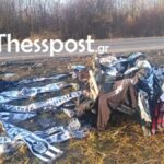 Ρουμανία: Οπαδοί του ΠΑΟΚ κάλυψαν τα συντρίμμια του τροχαίου με σημαίες και κασκόλ της ομάδας
