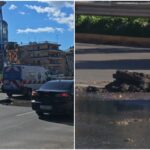 Χάος στη Συγγρού: Έσπασε βόθρος στη μέση του δρόμου - Κλειστή λόγω λυμάτων η μεσαία λωρίδα