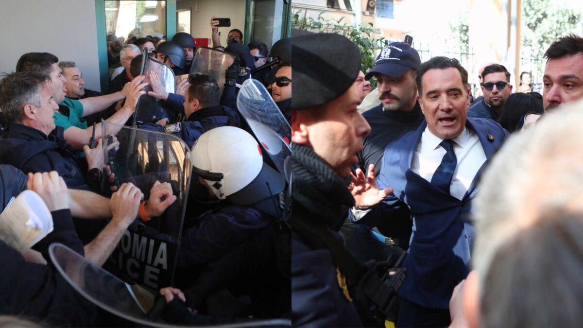 Επεισόδια στο Νοσοκομείο Νίκαιας κατά την επίσκεψη του Άδωνη Γεωργιάδη – Δείτε βίντεο