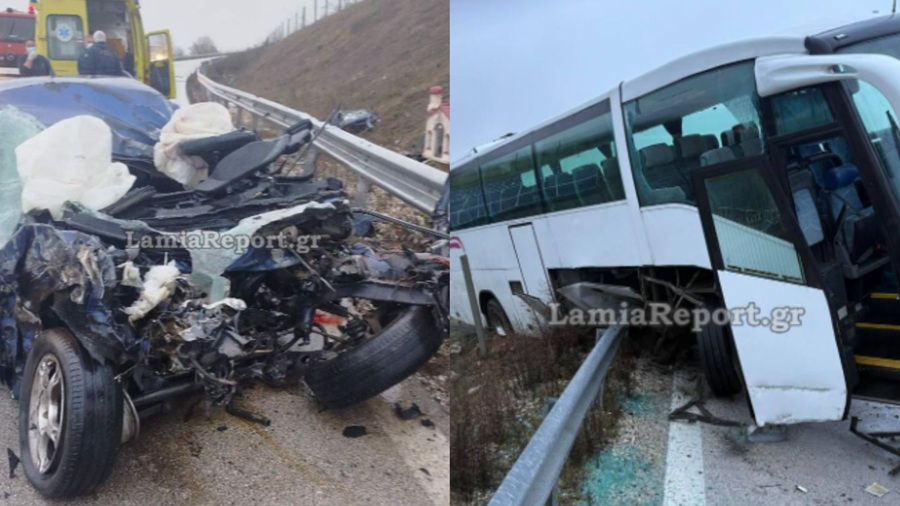 Σοκαριστικό τροχαίο στην Ξυνιάδα: Νεκρός 21χρονος σε σύγκρουση με λεωφορείο – Άμορφη μάζα το ΙΧ (εικόνες, βίντεο)