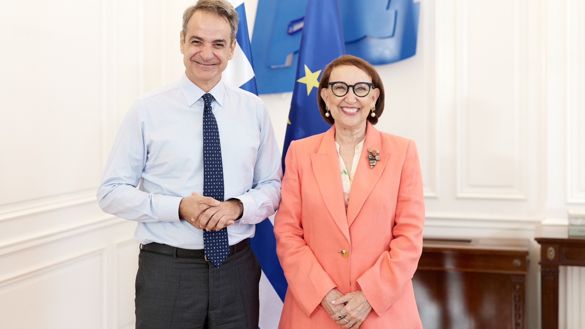 Συνάντηση Μητσοτάκη με την υποψήφια για τη θέση του ΓΓ του ΟΗΕ Ρ. Γκρίνσπαν