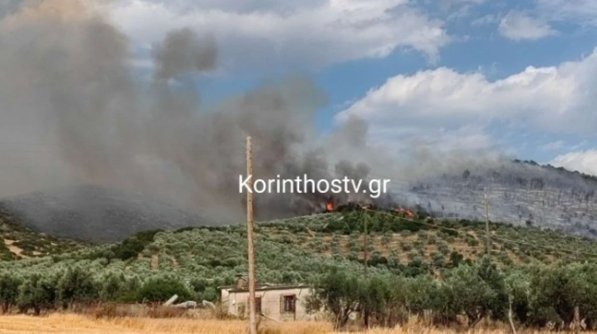 Φωτιά στο Σπαθοβούνι Κορινθίας